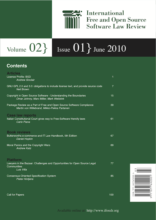 IFOSSLR Vol 2, Issue 1 cover
